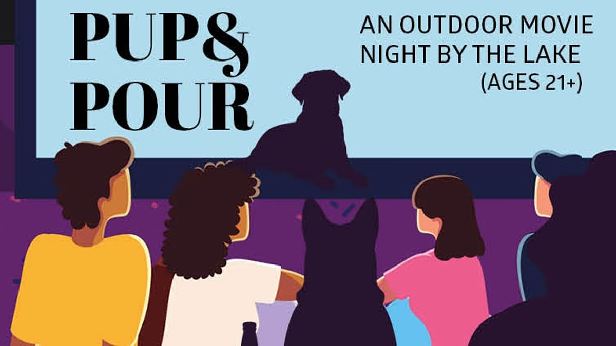 Pup and Pour Outdoor Movie Night in Mundelein